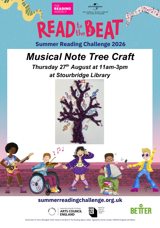 Stourbridge Library - Summer Reading Challenge: Musical Note Tree
